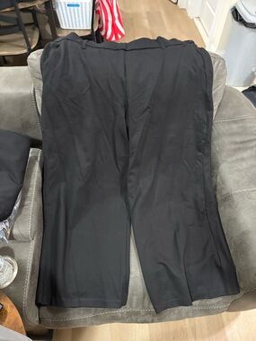 Lee Women's Wide Leg Pants in Black Plus Size Pull On